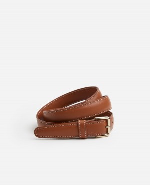 Brown Flattered Barbara Belt Leather Accessories Accessories | AUCIF86183