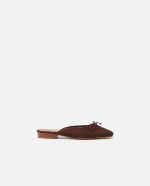 Brown Flattered Malva Suede Shoes Ballet Flats | AUEAH19031