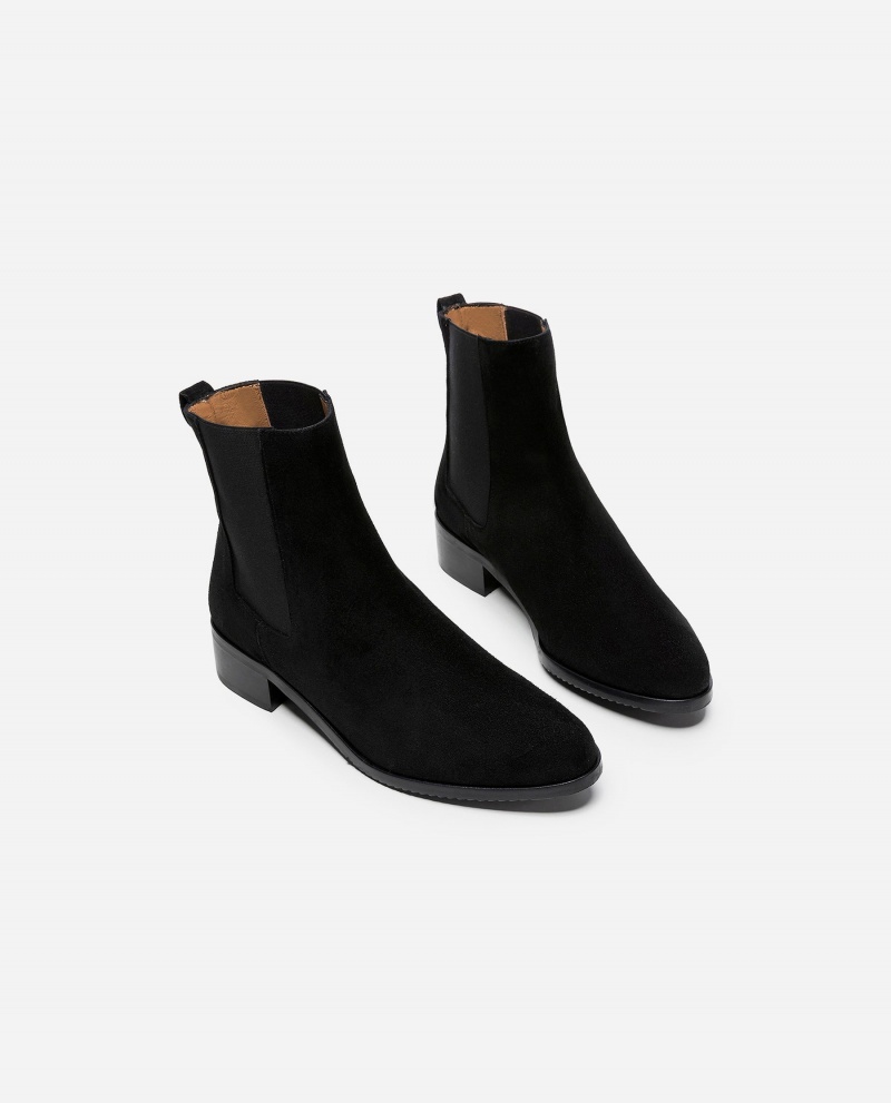 Black Flattered Lucile Suede Shoes Boots | MAUFT17919