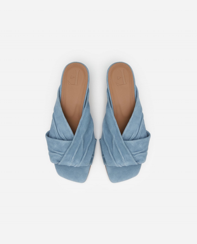 Blue Flattered Emi Suede Shoes Heels | AUQAV25898