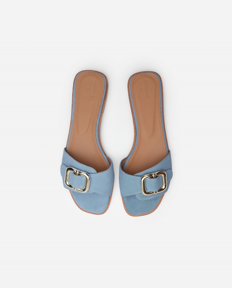 Blue Flattered Mimi Suede Shoes Sandals | YAUGT76728