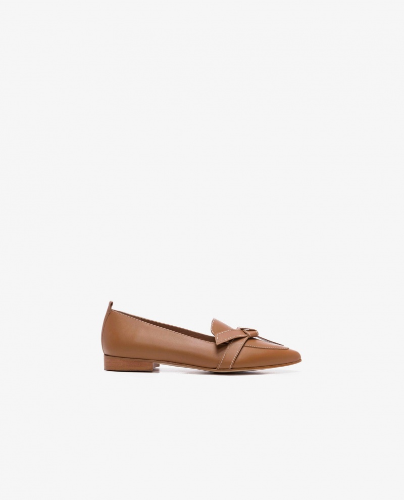 Brown Flattered Ally Cognac Leather Shoes Loafers | TAUPQ14610