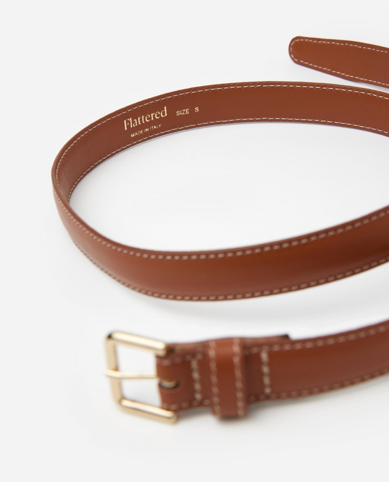 Brown Flattered Barbara Belt Leather Accessories Accessories | AUCIF86183