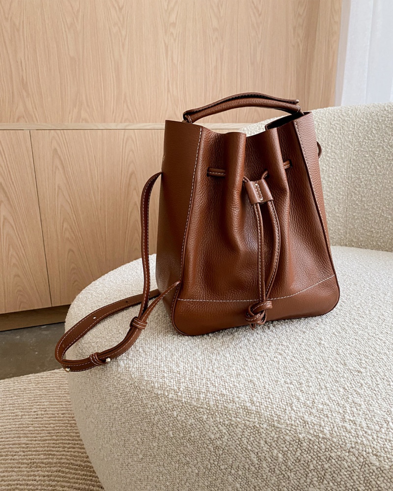 Brown Flattered Bo Bucket Bag Leather Accessories Bags | XAUGW18622