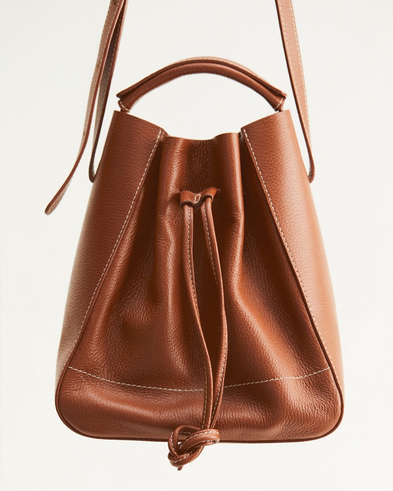 Brown Flattered Bo Bucket Bag Leather Accessories Bags | XAUGW18622