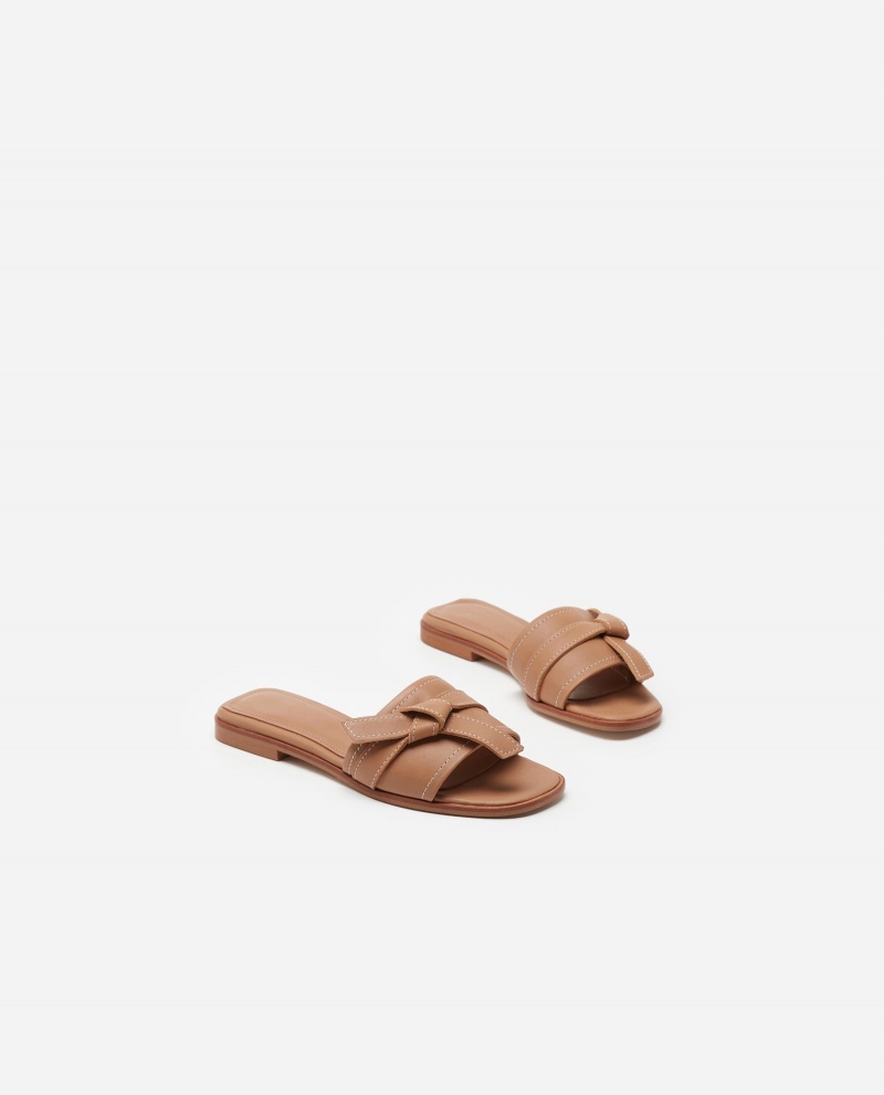 Brown Flattered My Leather Shoes Sandals | AUEGJ54192