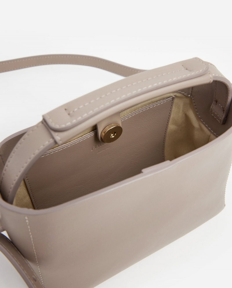 Grey Brown Flattered Hedda Mini Handbag Leather Accessories Bags | LAUTR59009