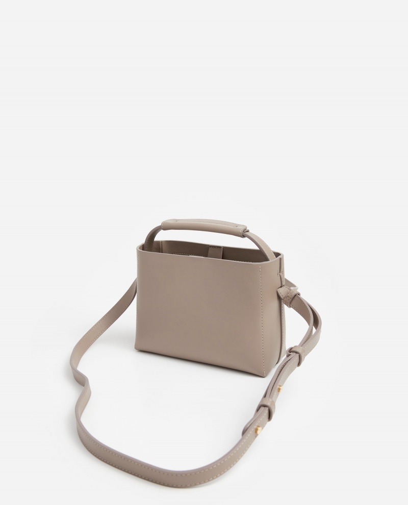 Grey Brown Flattered Hedda Mini Handbag Leather Accessories Bags | LAUTR59009