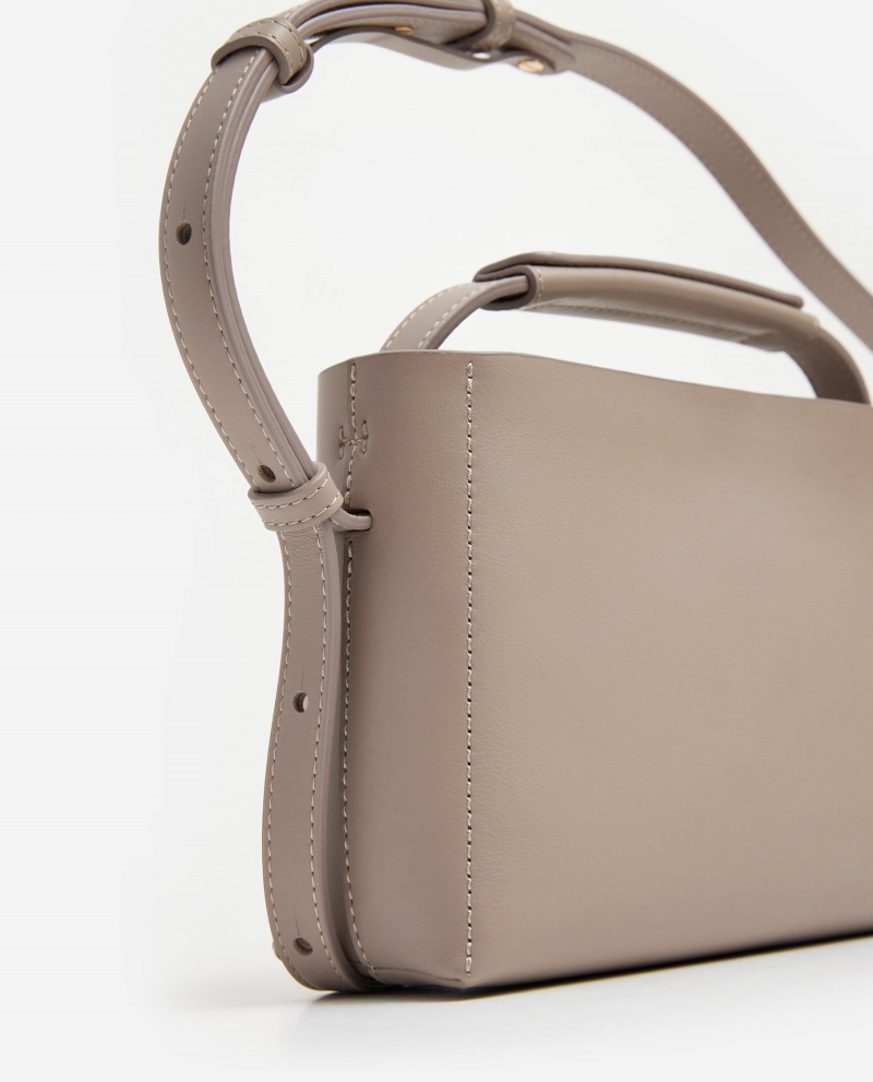 Grey Brown Flattered Hedda Mini Handbag Leather Accessories Bags | LAUTR59009