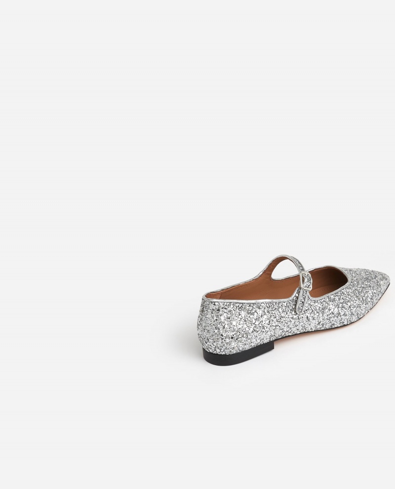 Silver Flattered Camila Textile Shoes Ballet Flats | QAUWA12018