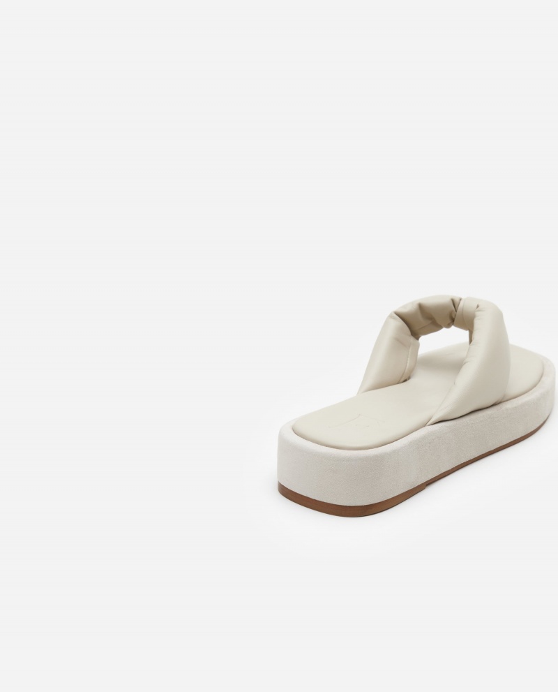 White Flattered Blair Leather Shoes Sandals | AUZDE30628